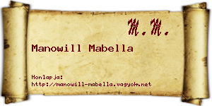 Manowill Mabella névjegykártya